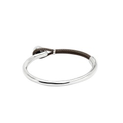 PULSERA SEMIRÍGIDA CUERO COLOR MARRÓN
