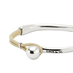 PULSERA SEMIRÍGIDA CUERO COLOR MARFÍL