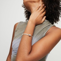 PULSERA SEMIRÍGIDA CUERO COLOR MARFÍL