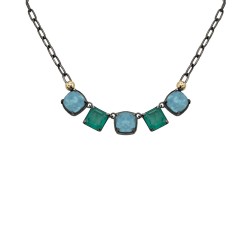 COLLAR CIELO HEMIMORFITA Y CUARZO
