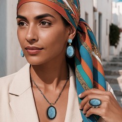PENDIENTES LARGOS CIELO