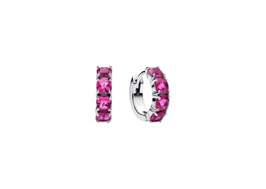 PENDIENTES DE ARO ROSA