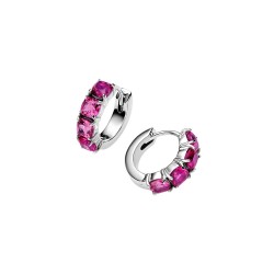 PENDIENTES DE ARO ROSA