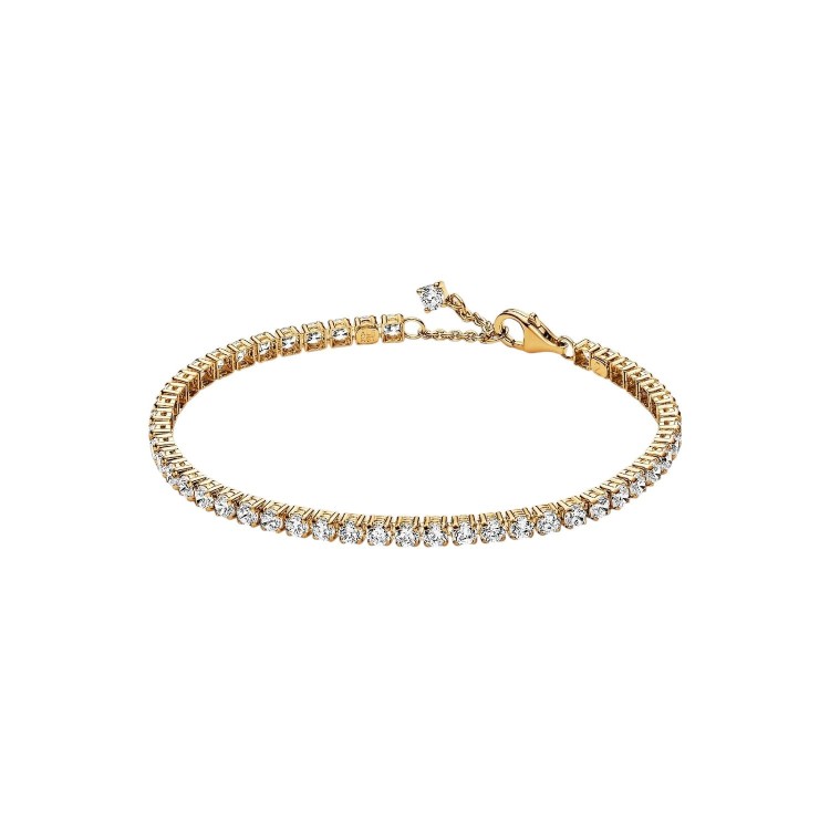 PULSERA TENIS BRILLANTE DORADA