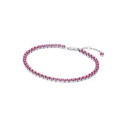 PULSERA TENIS ROSA BRILLANTE