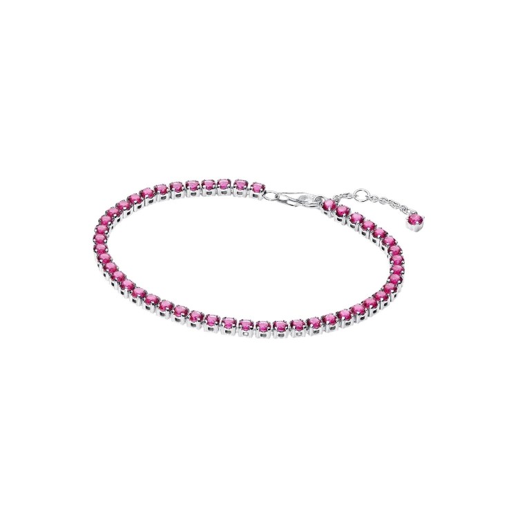 PULSERA TENIS ROSA BRILLANTE