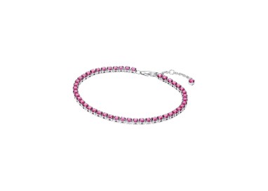 PULSERA TENIS ROSA BRILLANTE
