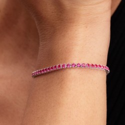 PULSERA TENIS ROSA BRILLANTE