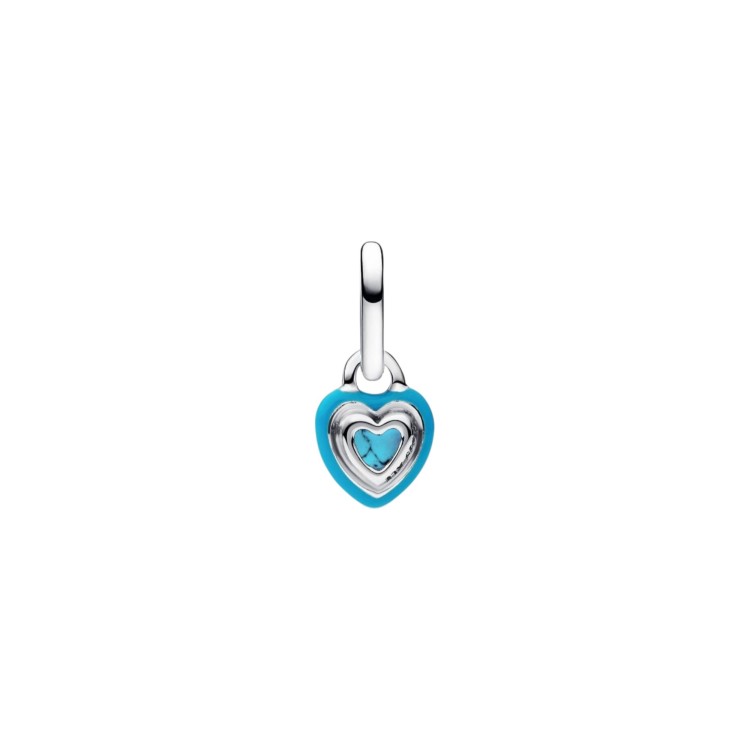 CHARM COLGANTE CORAZÓN COLOR TURQUESA