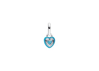 CHARM COLGANTE CORAZÓN COLOR TURQUESA