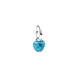 CHARM COLGANTE CORAZÓN COLOR TURQUESA