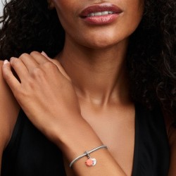 CHARM COLGANTE DOBLE CONCHA COLOR CORAL