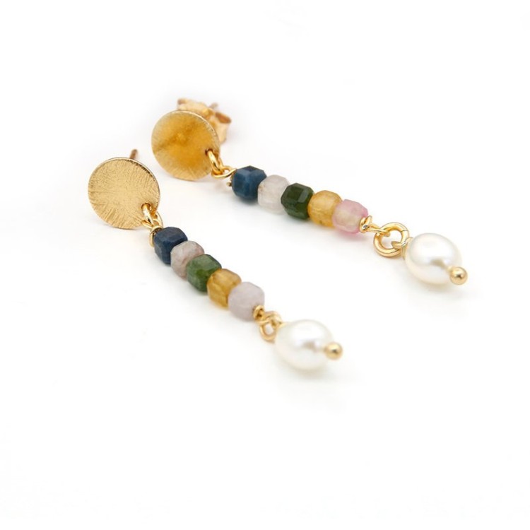 PENDIENTES TURMALINA NATURAL