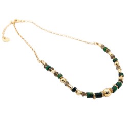 COLLAR ETNIA CUARZO FUMÉ Y OJO DE TIGRE
