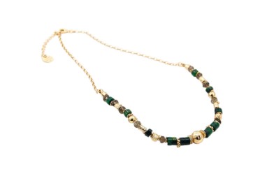 COLLAR ETNIA CUARZO FUMÉ Y OJO DE TIGRE