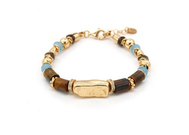 PULSERA ETNIA PIEDRAS NATURALES