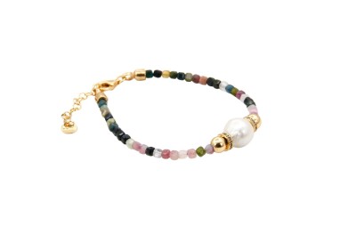 PULSERA TURMALINA PERLA