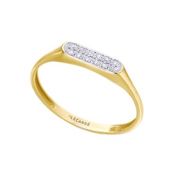 SELLO ORO RECTANGULAR Y DIAMANTES 0.06 CT