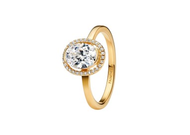 ANILLO HALO OVALADO BRILLANTE