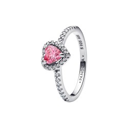 ANILLO CORAZÓN ROSA ELEVADO