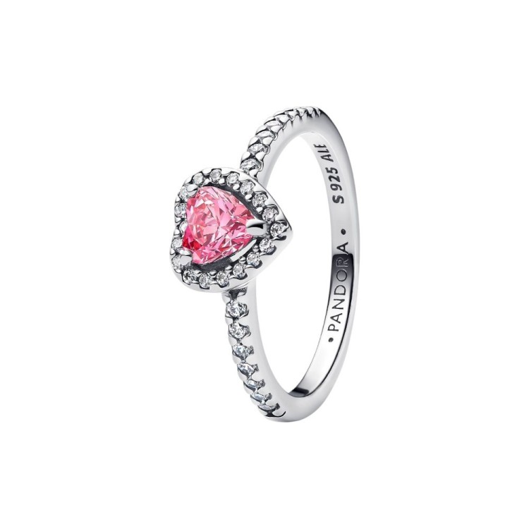 ANILLO CORAZÓN ROSA ELEVADO