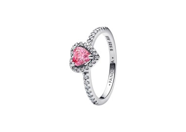 ANILLO CORAZÓN ROSA ELEVADO