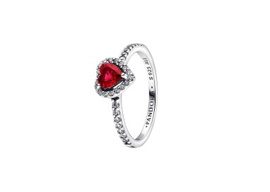 ANILLO CORAZÓN ROJO ELEVADO