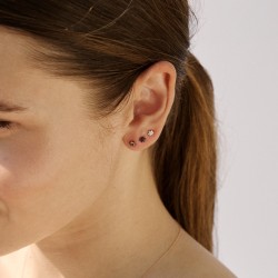 PENDIENTES ROSETA ORO Y BRILLANTES