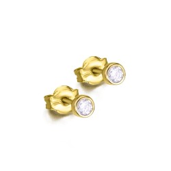 PENDIENTES CHATÓN ORO Y BRILLANTTES