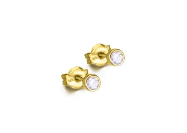 PENDIENTES CHATÓN ORO Y BRILLANTTES