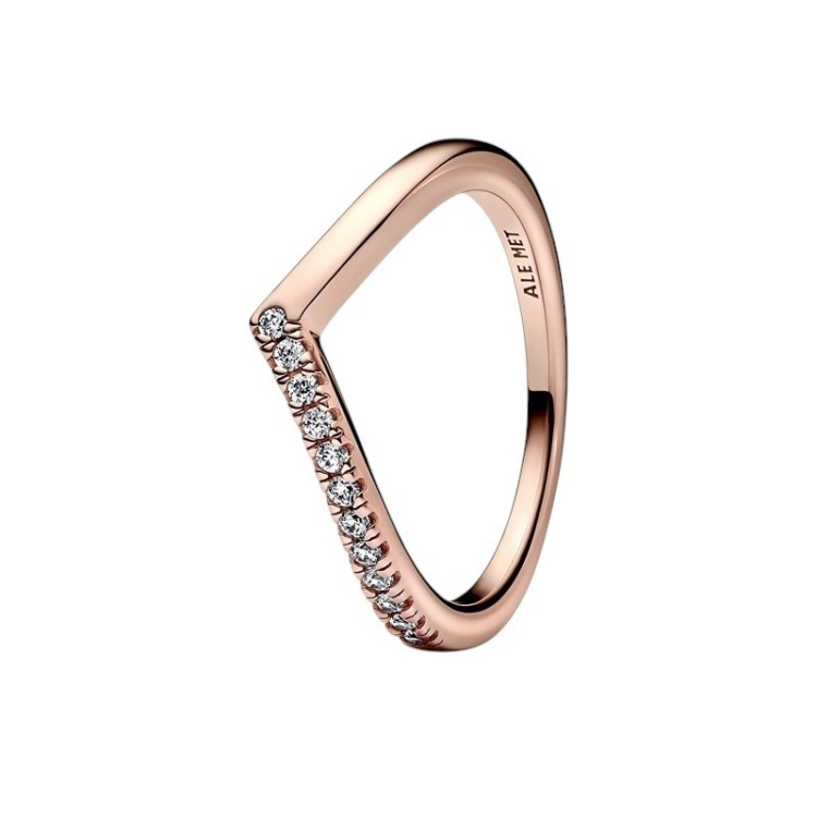 ANILLO DESEO ROSA MITAD BRILLANTE
