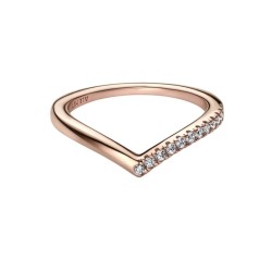 ANILLO DESEO ROSA MITAD BRILLANTE