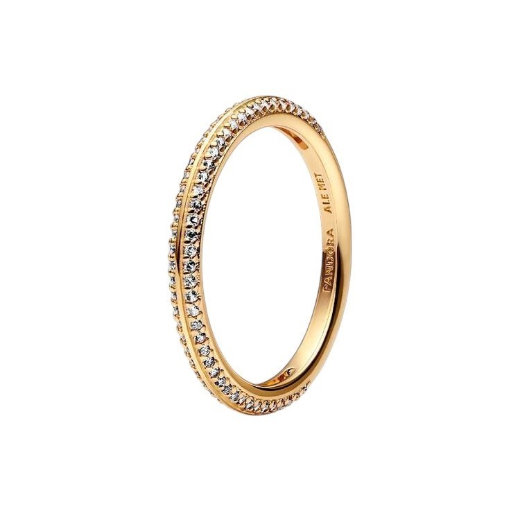 ANILLO PANDORA EN PAVÉ BAÑO ORO