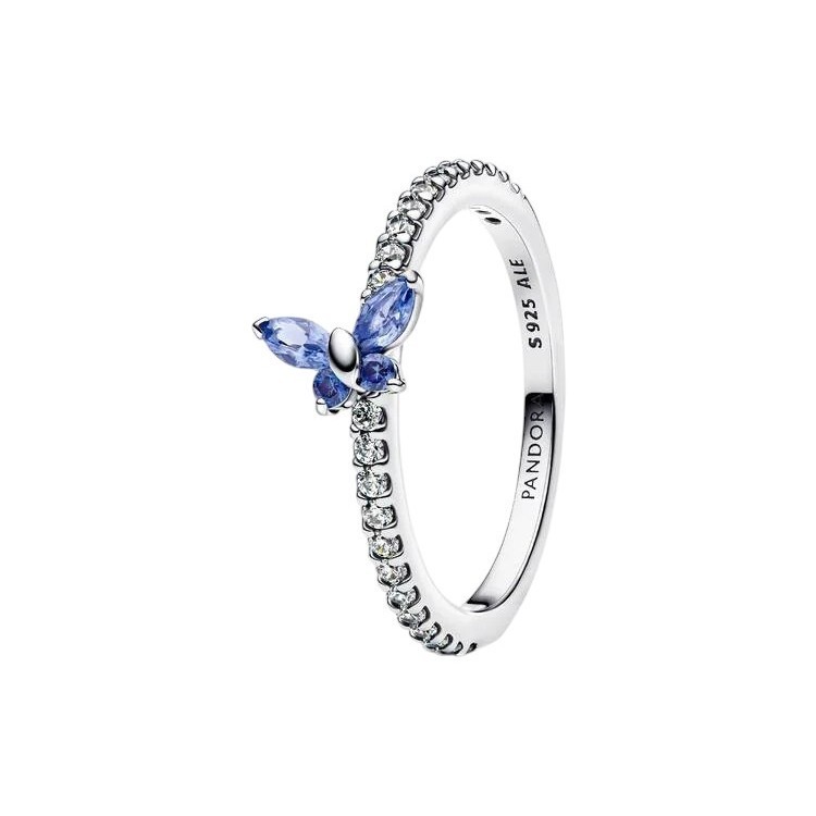 ANILLO MARIPOSA AZUL BRILLANTE