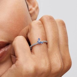 ANILLO MARIPOSA AZUL BRILLANTE