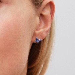 PENDIENTES DE BOTÓN MARIPOSA