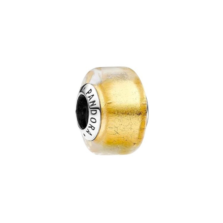 CHARM MINI PANDORA CRISTAL DORADO MURANO