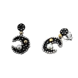 PENDIENTES PLATA 925 CON DETALLES EN ORO