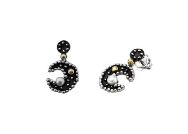 PENDIENTES PLATA 925 CON DETALLES EN ORO
