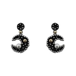 PENDIENTES PLATA 925 CON DETALLES EN ORO