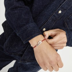 PULSERA DE CUERO ROJO