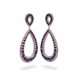 PENDIENTES DIAMANTES BLACK AND WHITE