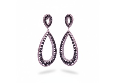 PENDIENTES DIAMANTES BLACK AND WHITE