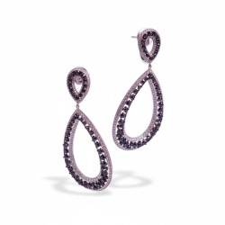 PENDIENTES DIAMANTES BLACK AND WHITE