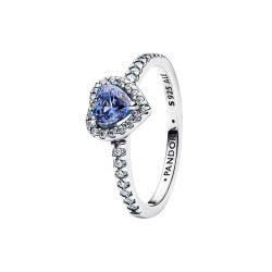 ANILLO CORAZÓN AZUL EN RELIEVE BRILLANTE