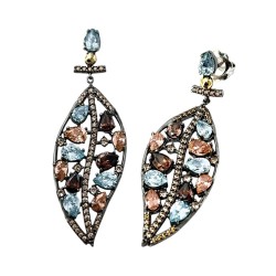 PENDIENTES LARGOS SAMBA CON CIRCONITAS