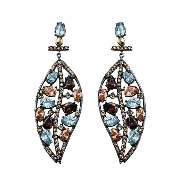 PENDIENTES LARGOS SAMBA CON CIRCONITAS