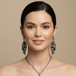 PENDIENTES LARGOS SAMBA CON CIRCONITAS