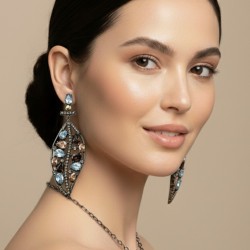 PENDIENTES LARGOS SAMBA CON CIRCONITAS