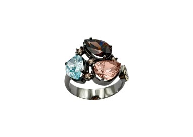 ANILLO SAMBA EN PLATA Y ORO LAMINADO